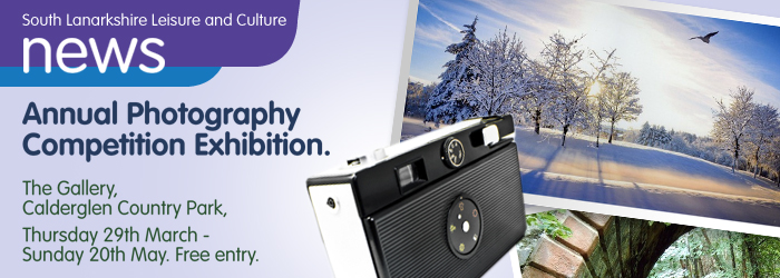 Photography Competition Exhibition Calderglen Country Park, 11:00-15:00, 29/03 to 20/05/12. Free entry.