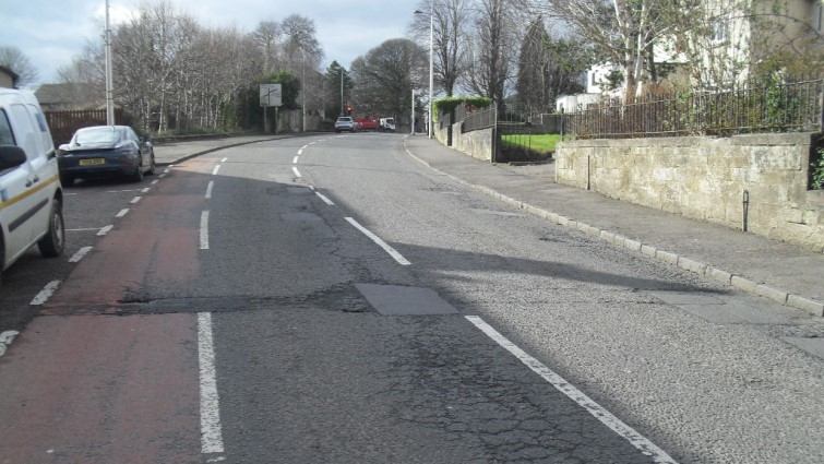 This shows the area of Blantyre Main Street which will be resurfaced during the second phase of work.