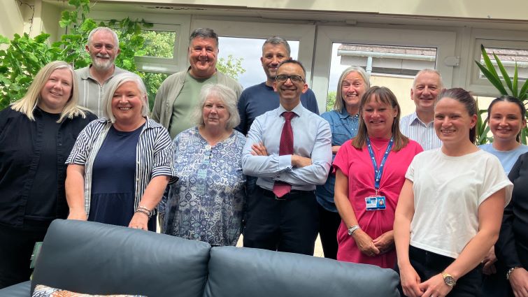 This image shows social work staff following very good inspection ratings for children's homes in South Lanarkshire