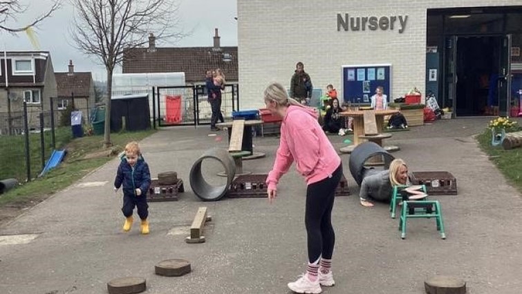 nursery school outdoor play area
