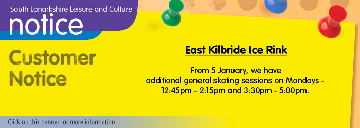 Additional skating sessions at East Kilbride ice rink