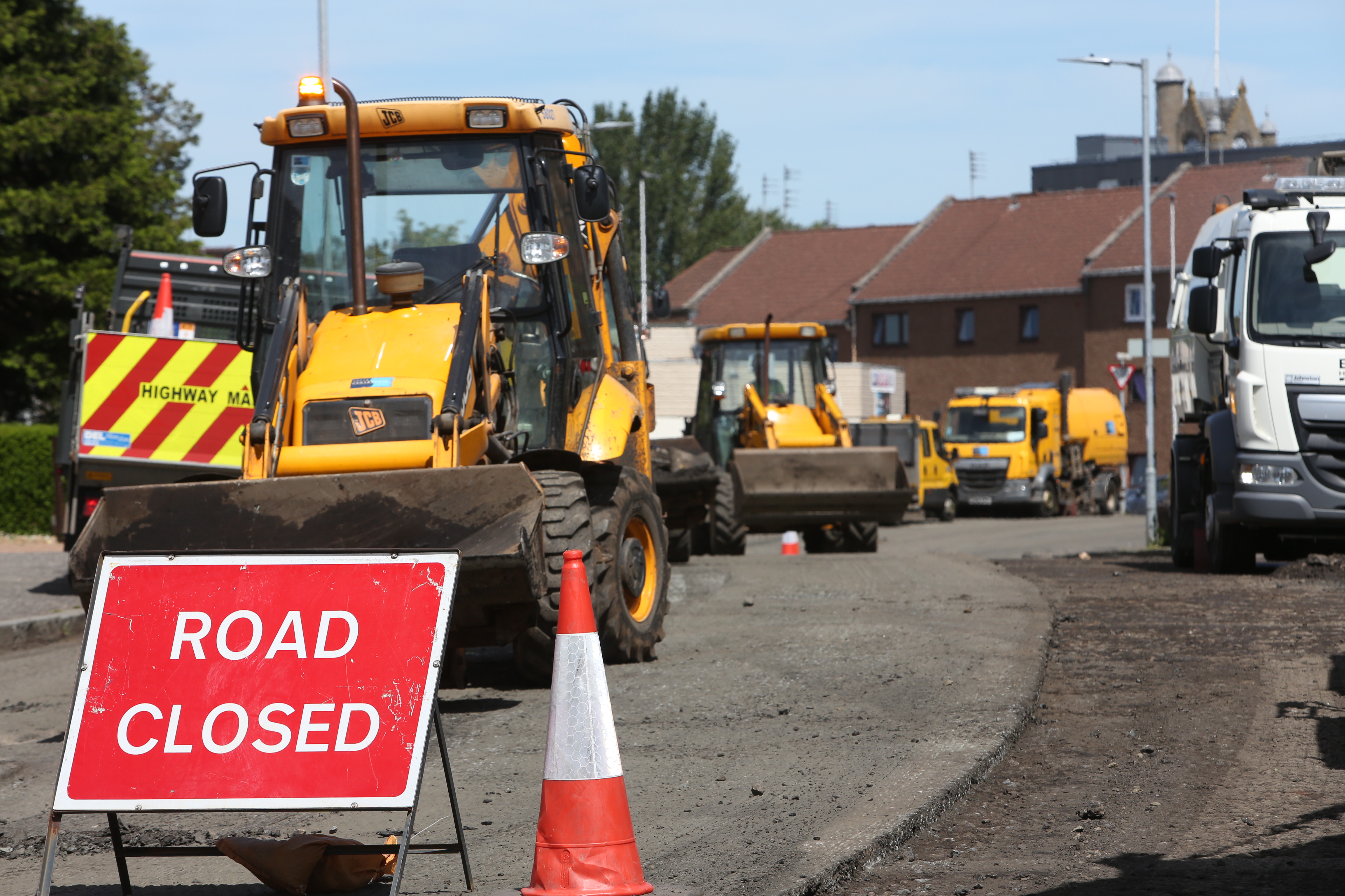 Improvements on way for A72 in Larkhall