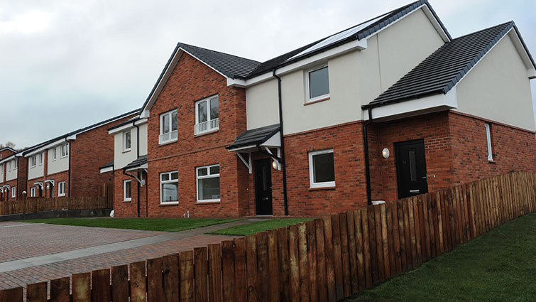New build homes like this new terraced block will create opportunities for council tenants in Hamilton and Strathaven.