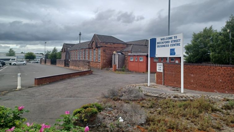 This is an exterior image of the council-owned, former Beckford Street Business Centre in Hamilton which will be converted into homeless accommodation