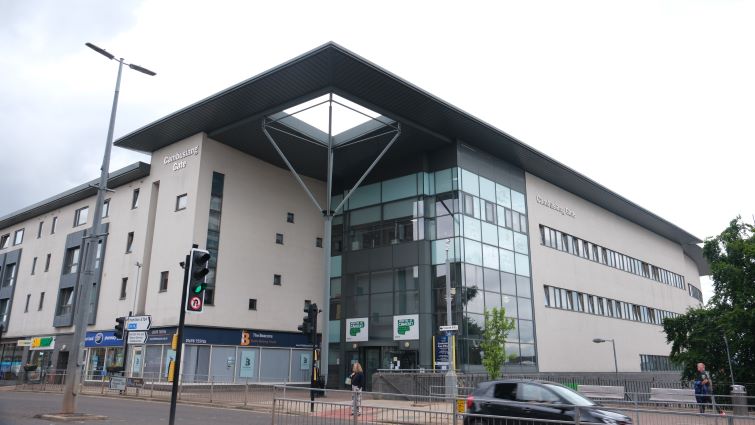 This is an exterior image of Cambuslang Gate council offices where Cambuslang Library is currently situated