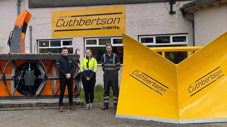 James A Cuthbertson Ltd staff James Barr, Louise Neilands and Connor Carrick