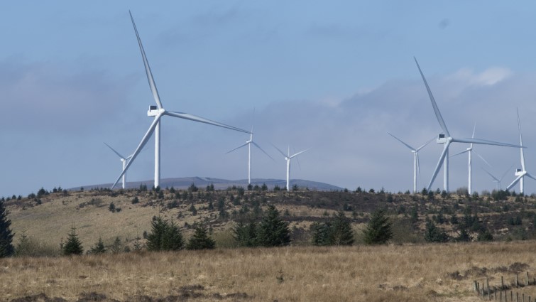 This image shows a view of Dalquahandy wind farm