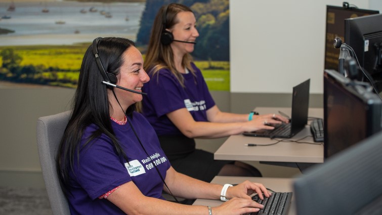 This image shows two call handlers from Skills Development Scotland