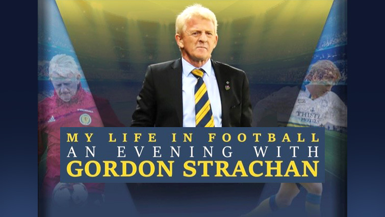 poster promoting Gordon Strachan event