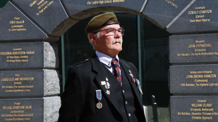 John Bradley, who served with the 2nd Battalion Scots Guards during the Falklands War, has painstakingly redone all the VC heroes&rsquo; names in gold leaf as a mark of respect