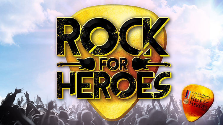 This is an image to promote the Rock for Heroes gig at Lanark Memorial Hall next week