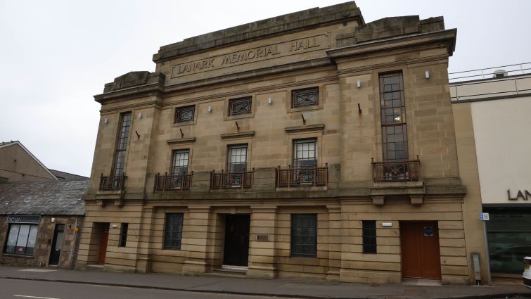 This is an exterior image of Lanark Memorial Hall