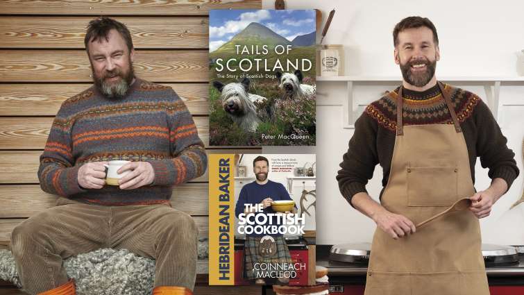 Peter MacQueen and the Hebridean Baker with their latest books