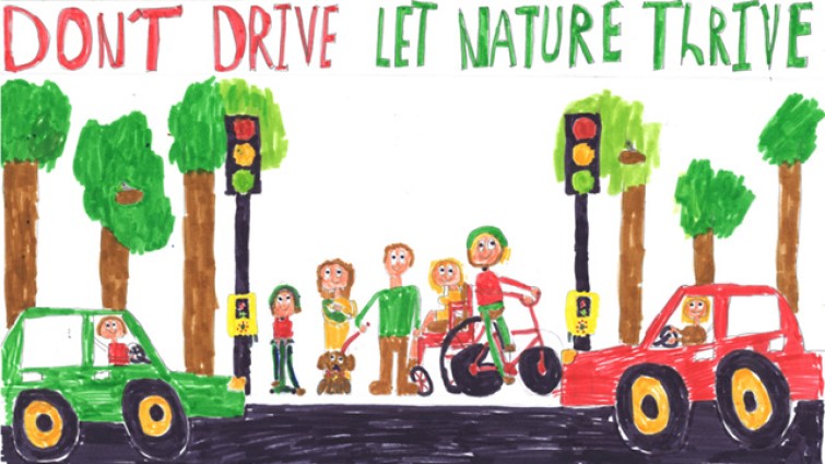 Ruby Coia's winning design for the Road Safety Calendar Competition, 2024.