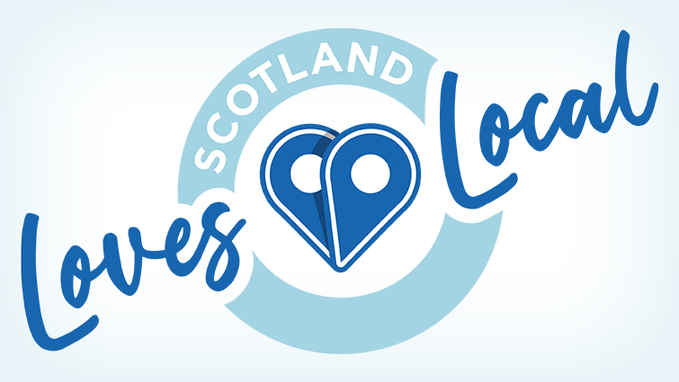 This image is a logo of the Scotland Loves Local scheme
