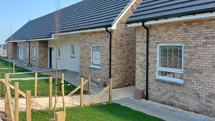 This image shows an example of a new build council house