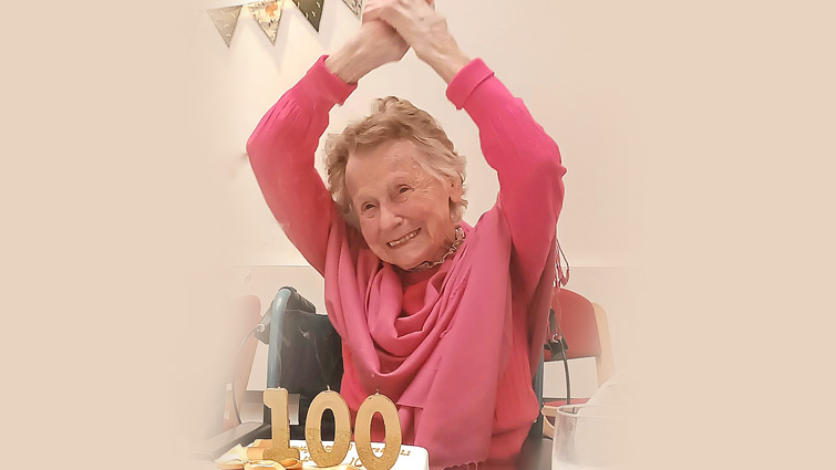 Uddingston's Susan McAleer celebrates her 100th birthday.