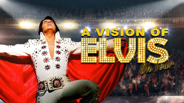 This image is to promote the Vision of Elvis show at Lanark Memorial Hall