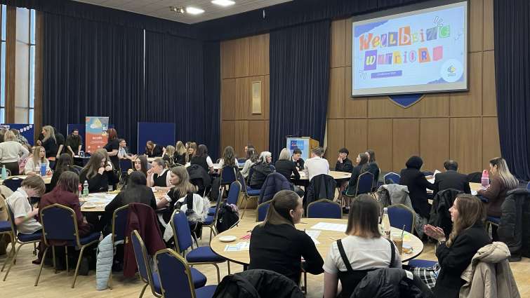 Pupils, teachers and third sector delegates at Wellbeing Warriors conference in Council HQ