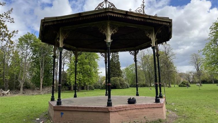 This is a photo of Bothwell Road Bandstand, which is to be refurbished after funding was given approval