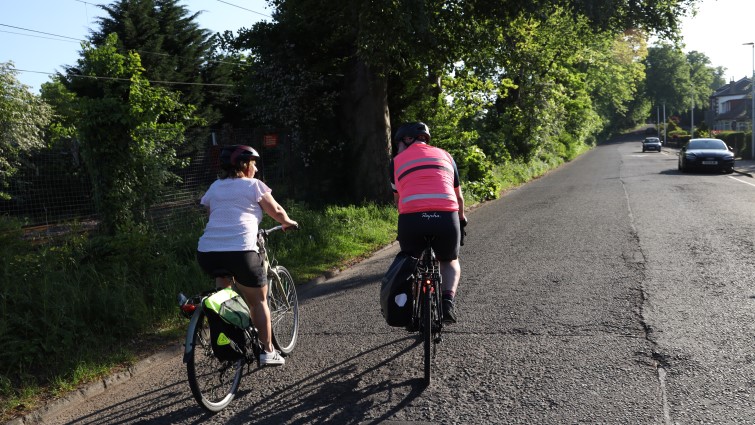 This image is a general shot of two cyclists in South Lanarkshire