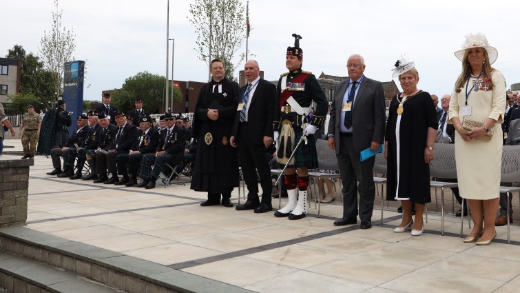This image shows the speakers at the Freedom of South Lanarkshire event