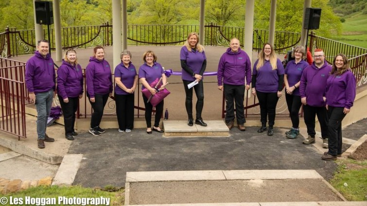 This image shows the Friends of Stonehouse Park at the bandstand