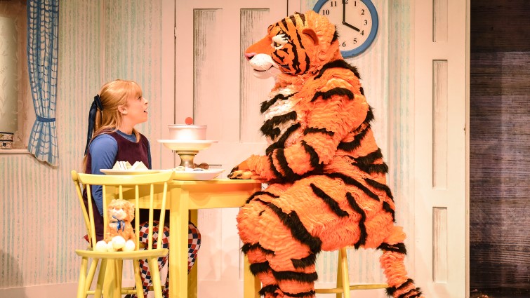 This image is to promote the performances of the Tiger Who Came to Tea at Lanark Memorial Hall