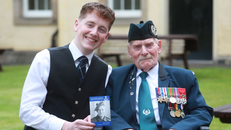 Don Turrell with his friend and carer, Callum Reid.