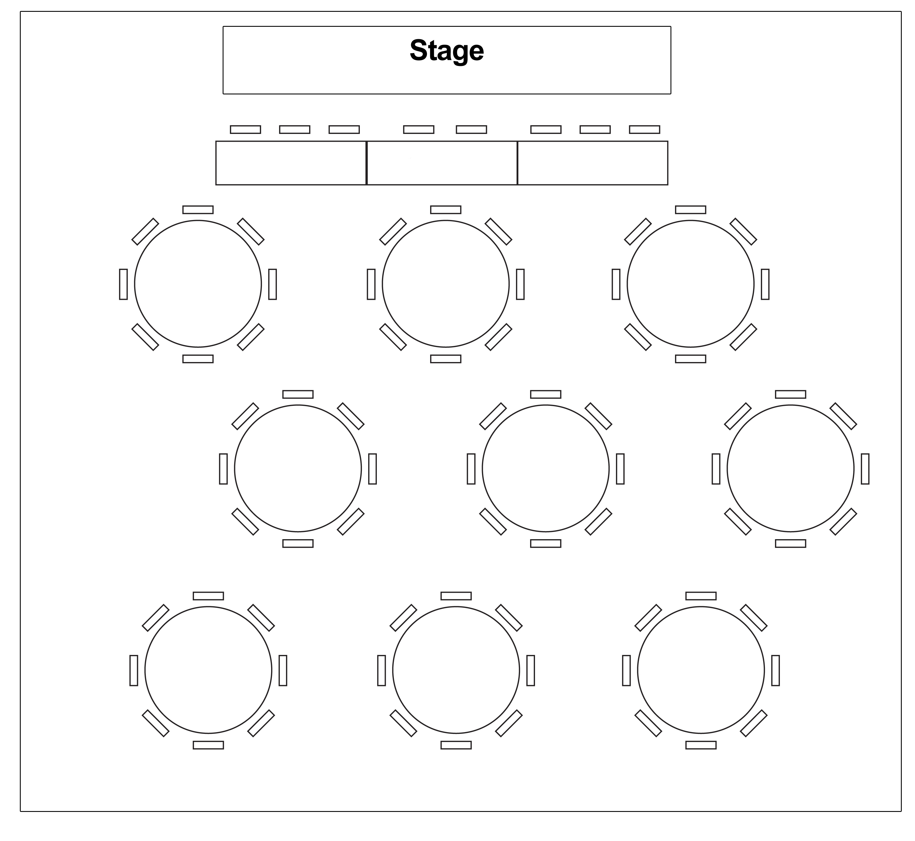 The Town House, Hamilton wedding table layout 1