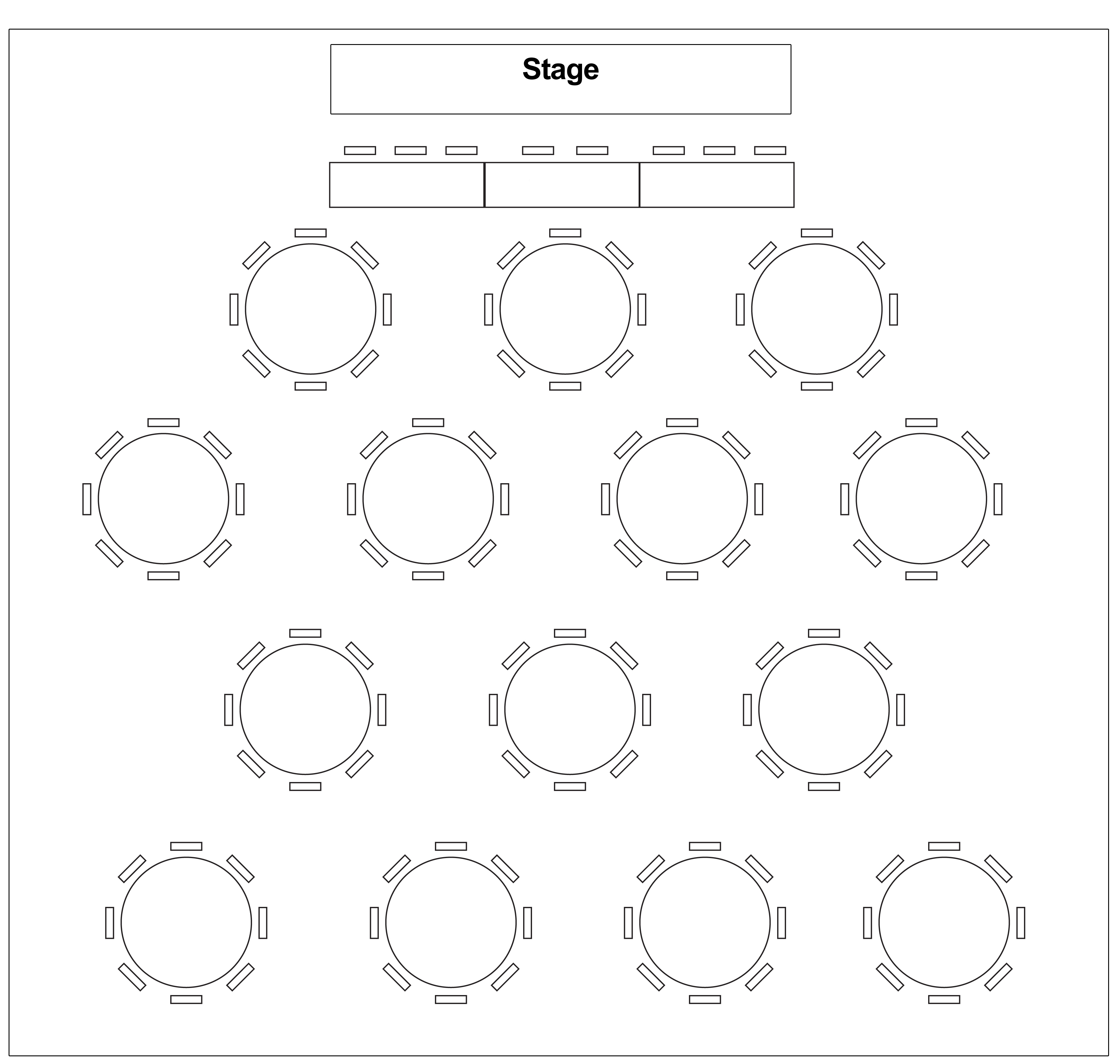 The Town House, Hamilton wedding table layout 2